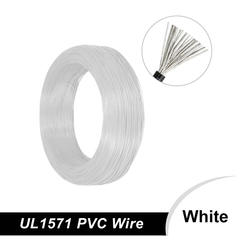 

2/5/10/50/500M UL1571 32AWG-26AWG ПВХ электронный провод гибкий кабель изолированный луженый медный экологический светодиодный шнур DIY