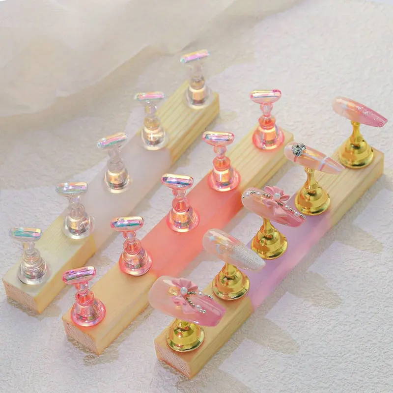 

Log manicure practice base alloy dumb gold armor tool mud clay grinding tool DIY manicure tool rack manicure shelf
