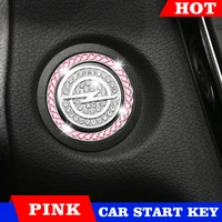 car styling one button start decorative sticker engine button crystal ring protective cover for opel astra h g insignia mokka