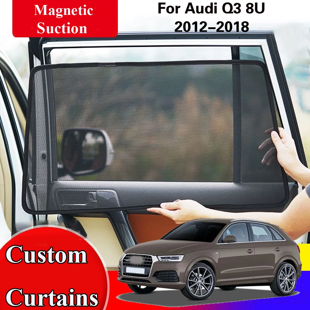 

Side Sun Shade Shading Protection Window Curtain SunShades Accseeories for Audi Q3 8U 2012 2013 2014 2015 2016 2017 2018 S-line