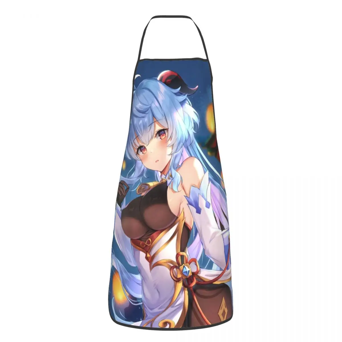 

Sexy Ganyu Genshin Impact Apron Cuisine Cooking Baking Gardening Anime Bibs Kitchen Waterproof Pinafore for Men Women