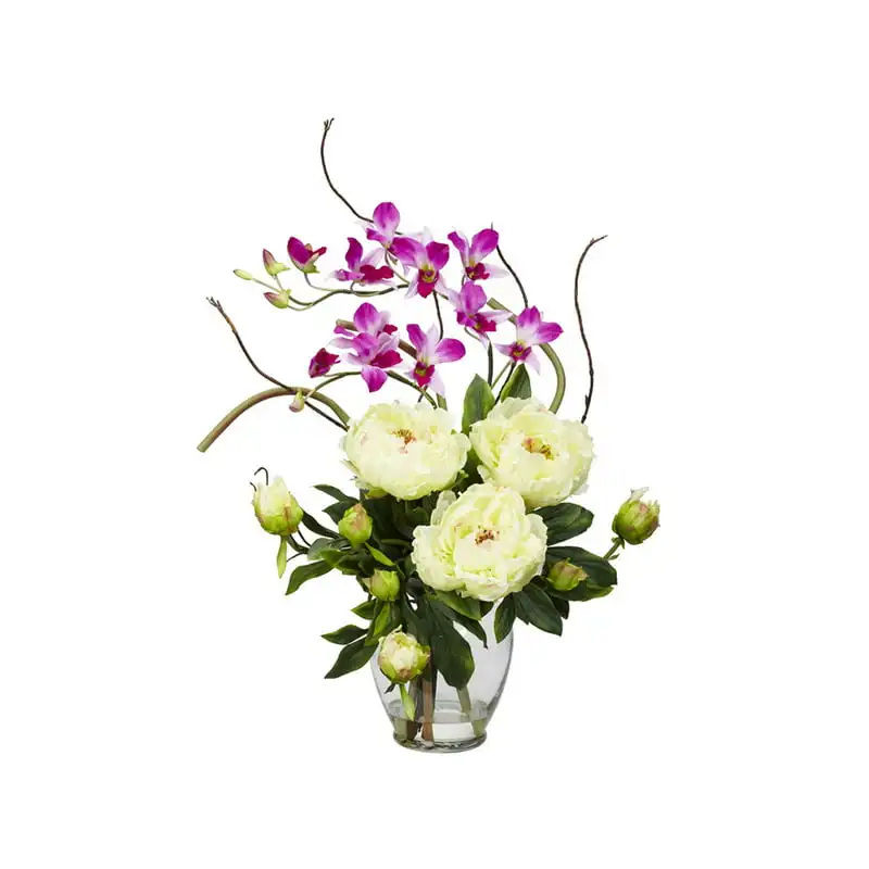 

Elegant & Luxurious Silk Orchid Flower Arrangement for the Perfect Home Decoration.