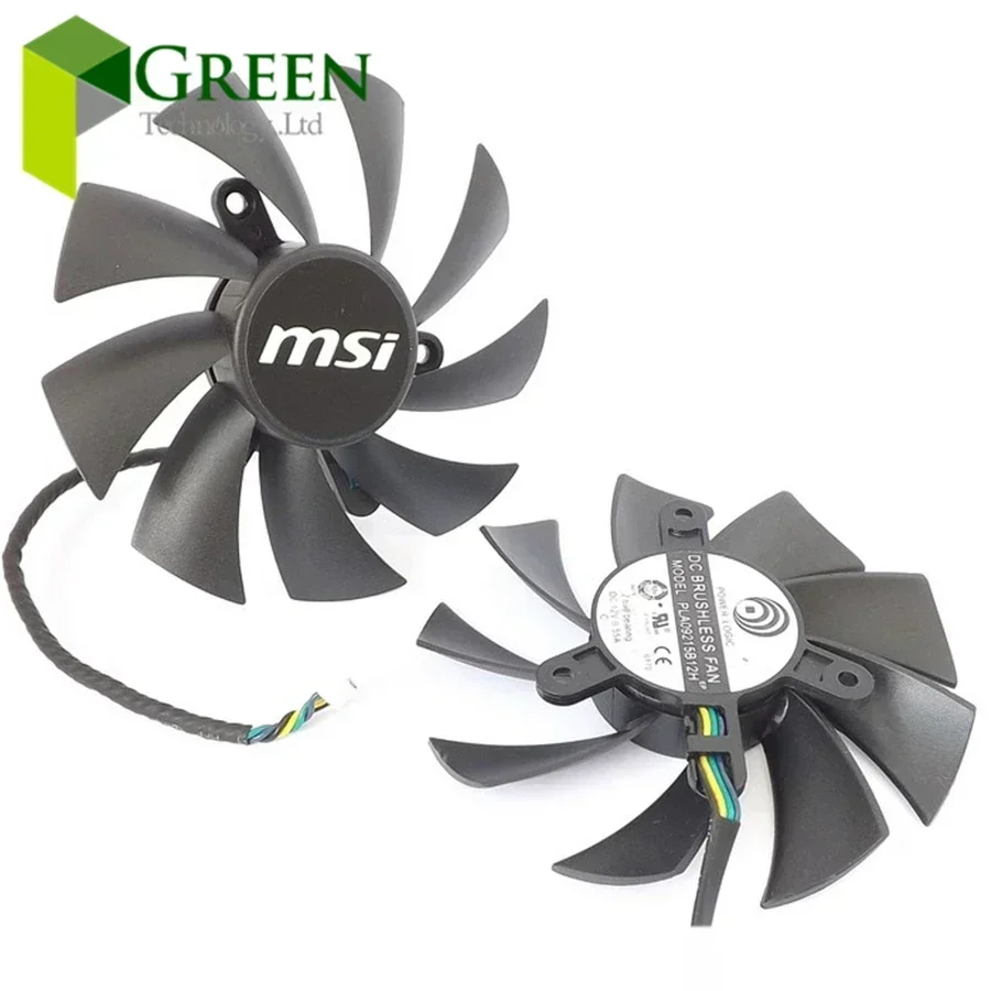 Power Logic PLA09215B12H 12 В 0 55 А 42 мм Шаг отверстий 87 Вентилятор для MSI N460GTX N560GTX 570 580GTX HD6870