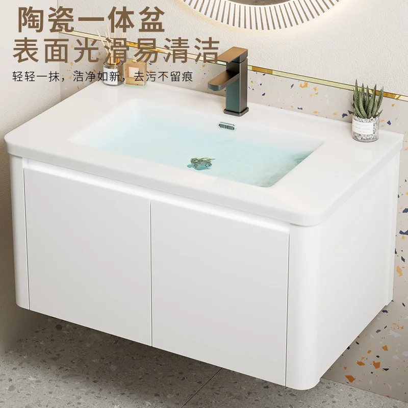 Простой современный шкаф для ванной комнаты умная зеркальная Встроенная