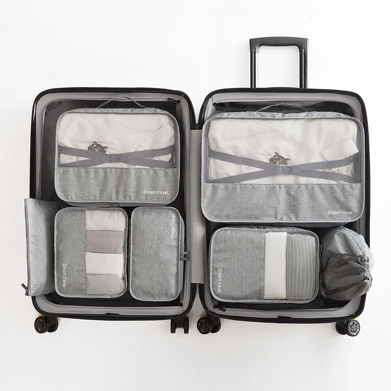 

For Pouch Bag Clothes High-grade Set Koffer Organizer Storage Cubes 7pcs/set Luggage Organizer Suitcase Packing Laundry