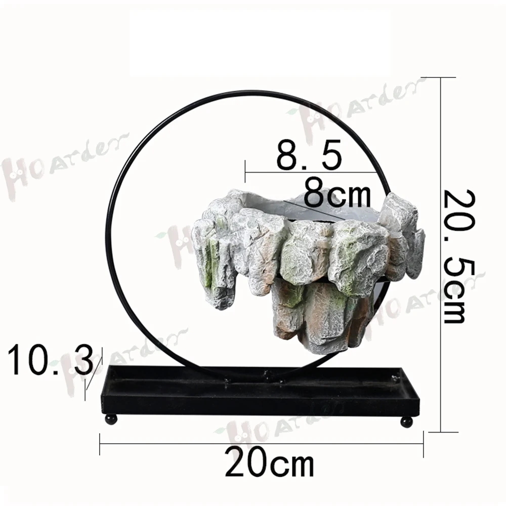 

Металлический глазурованный цветочный горшок