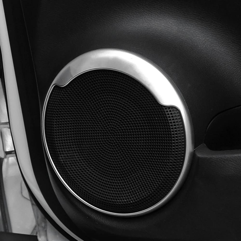 

ABS Car Speaker Door Audio Panel Cover Trim for Nissan Kicks 2017 - 2021 Circle Stickers Audio Accessories