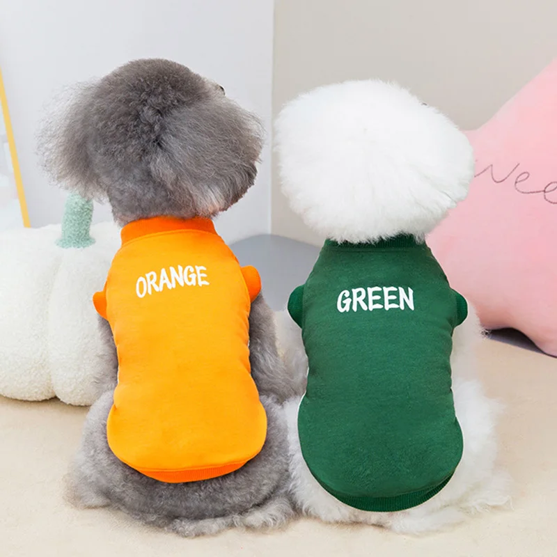 

Autumn Pet Vest Clothes Cute Letter Dog Vest Horizontal Bar Vest Solid Color Casual Breathable Universal Comfortable Stylish