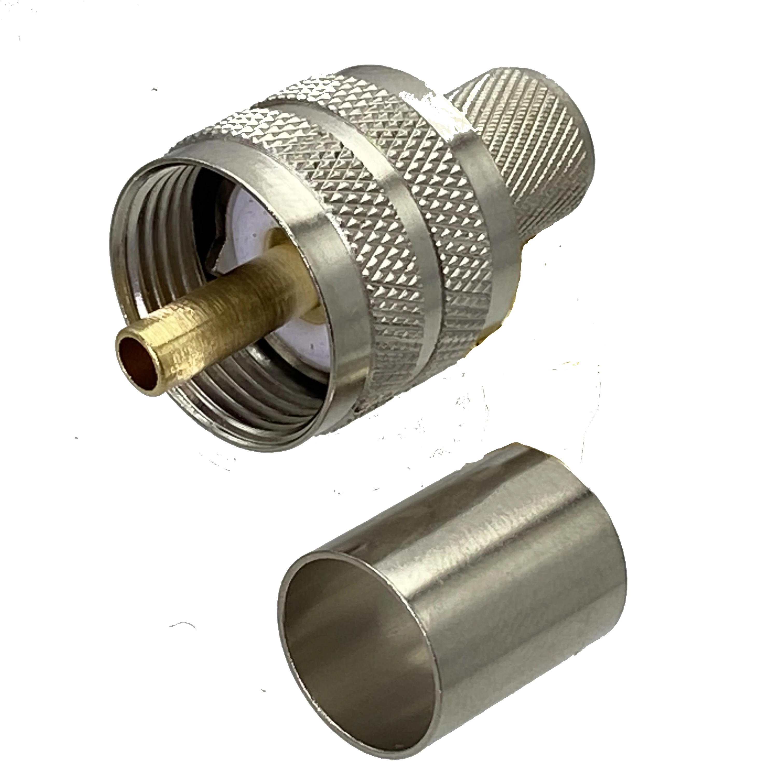 10pcs UHF PL259 Male Plug Connector Crimp RG8 LMR400 RG213 RG165 Cable RF Coaxial Brass Wire Terminals Straight New