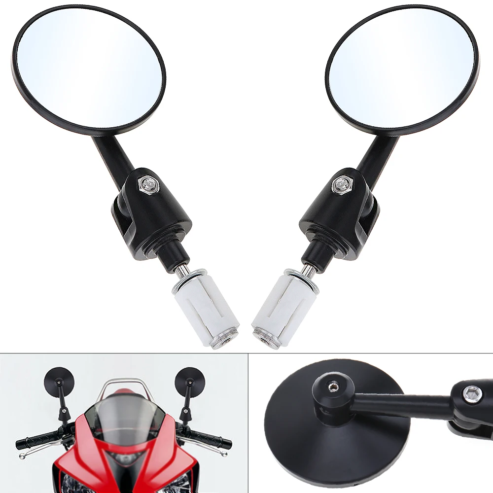 Купи 2pcs/set Back Motorcycle Rear View Mirror Electric Bicycle Rearview Mirrors Moped Side Mirror 10mm Round For Motorbike Scooters за 1,248 рублей в магазине AliExpress