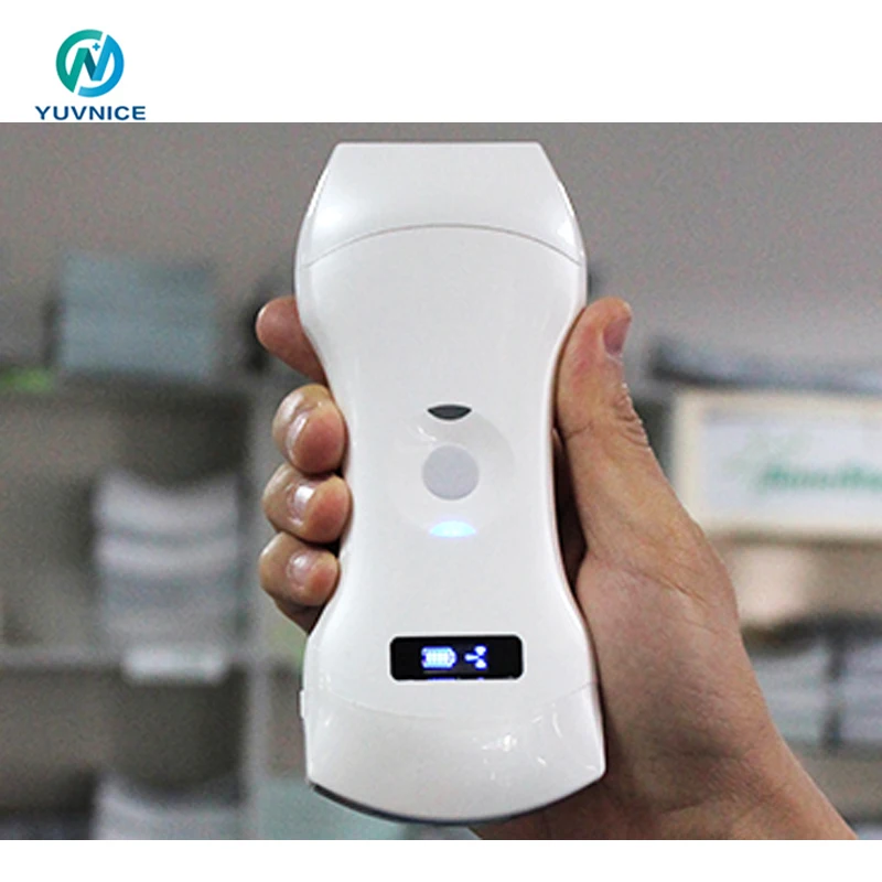 

Yuvnice 192 Element Wireless Double Heads 3 in 1 Cardiac / Convex / Linear Color Doppler Ultrasound Probe For iPhone/Android