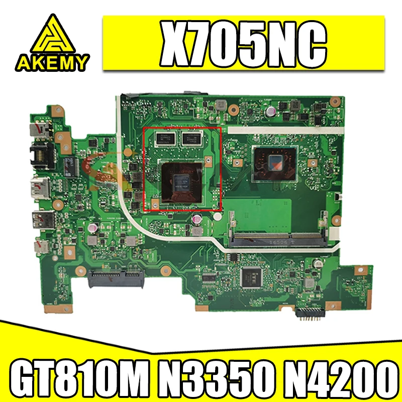 

Материнская плата для ноутбука X705NC GT810M GPU N3350 N4200 CPU для ASUS Vivobook X705NC X705N
