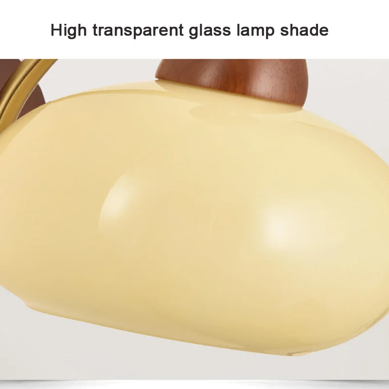 Настенный светильник в стиле ретро для кабинета спальни цвет орехового дерева