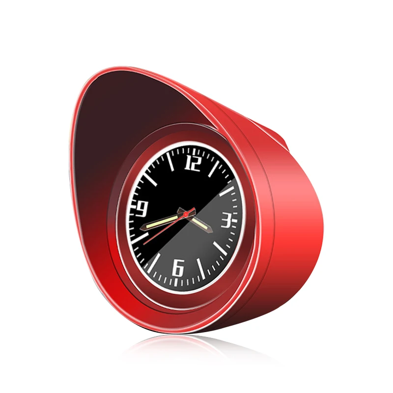 

Universal Car Interior Front Dashboard Clock Red Shell Luminous Backlight Time High Quality