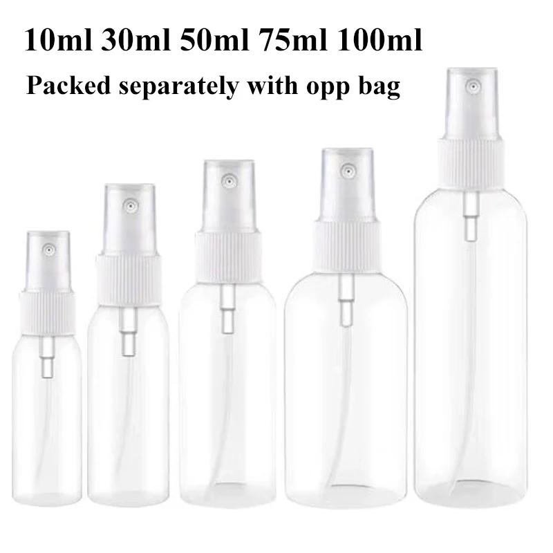 

Многоразовые флаконы для мужчин, прозрачные Пустые контейнеры для духов для мужчин, 30 шт., 10/30/50/75/100 мл