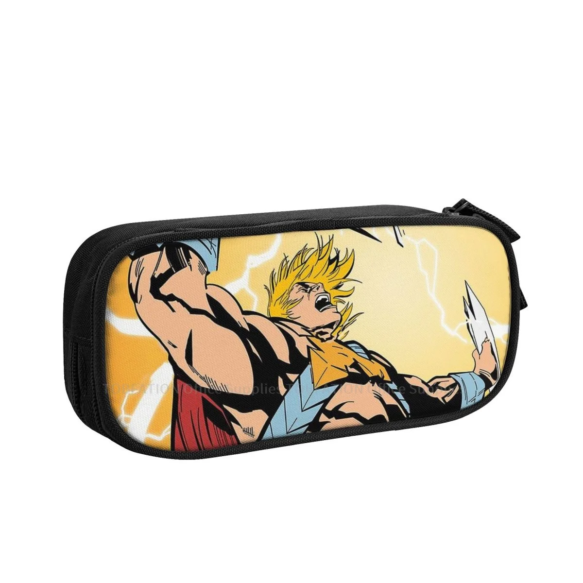 

Lightning Pencase He Man and the Masters of the Universe Pencil Bag Teenage School Storage Supplies Large Capacity Double Zipper