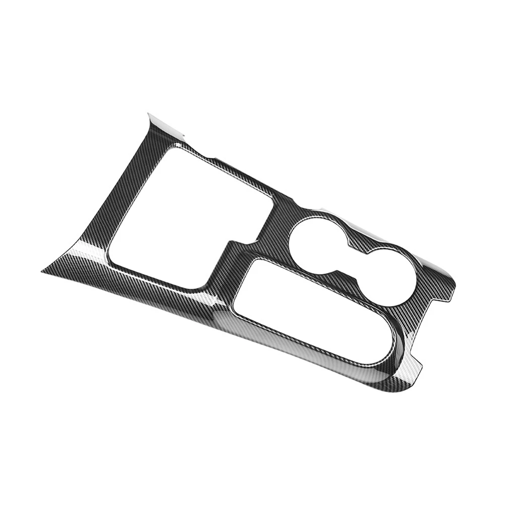 

Автомобильная центральная консоль из углеродного волокна, панель переключения передач, держатель стакана для воды, наклейки с отделкой для 2021 2022