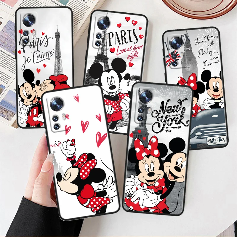 

Mickey Minnie in London Phone Case For Xiaomi Mi 12T 12S 12X 11i 11X 11T 11 10T 10S Ultra Pro Lite Black Soft Cover