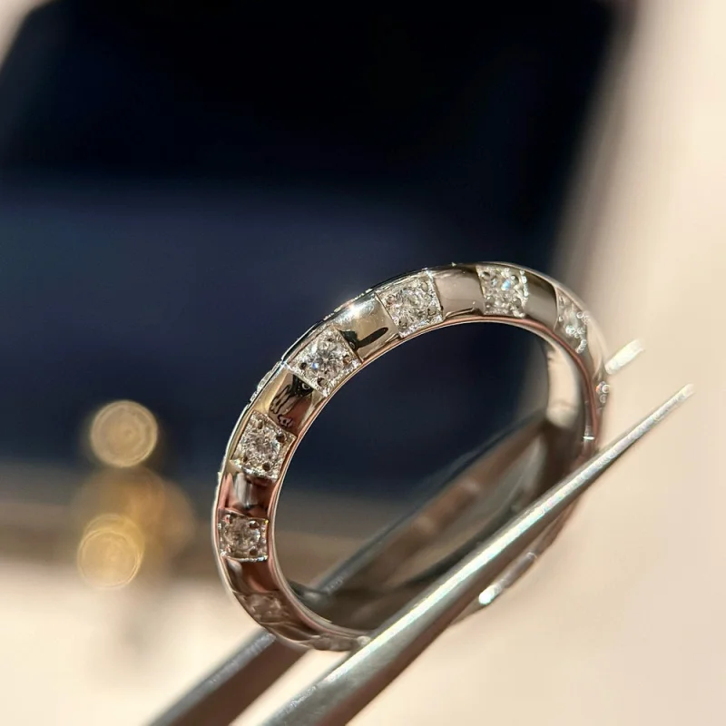 S925Серебряная клеверная резка высокоуглеродистая сетка для шахматной доски