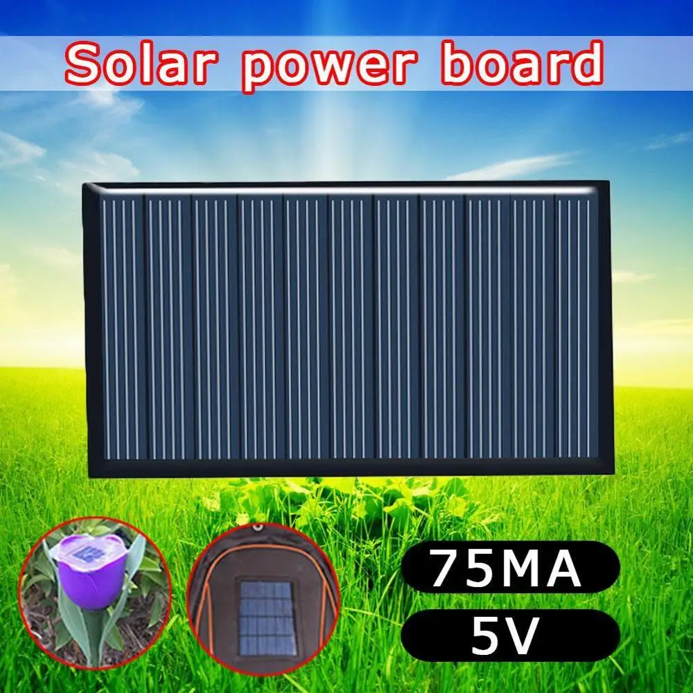 

E5 2Pcs 80x45mm 5v 75ma Solar Panel Drop Glue Board Diy Solar Silicon Panel Board Polycrystalline Garden Light Power Accessories