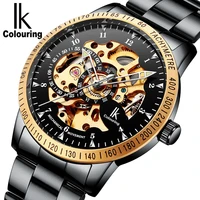 ik colouring automatic watch for men mechanical wristwatches luxury skeleton relogio masculino watches
