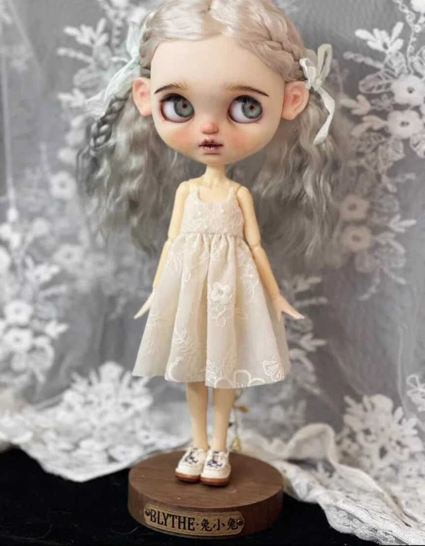 2 шт. юбка на подтяжках с вышивкой в чистом стиле Blythe/шаль1/6 30 см (подходит для Pullip