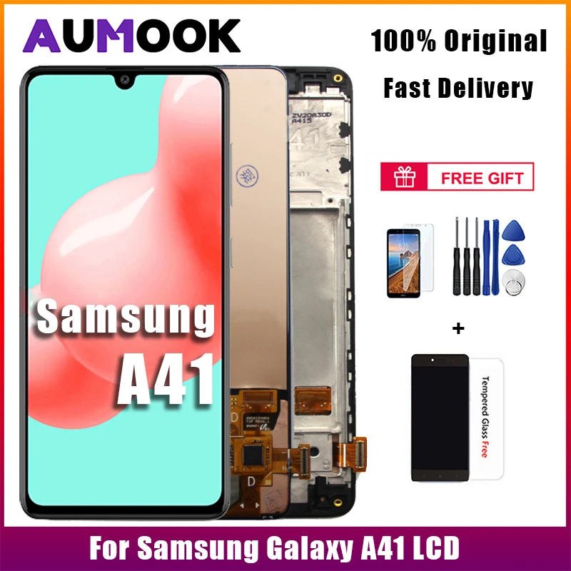 

Original Super AMOLED For Samsung Galaxy A41 Display LCD Touch Screen Digitizer Assembly For Samsung A41 A415F SCV48 SC-41A LCD