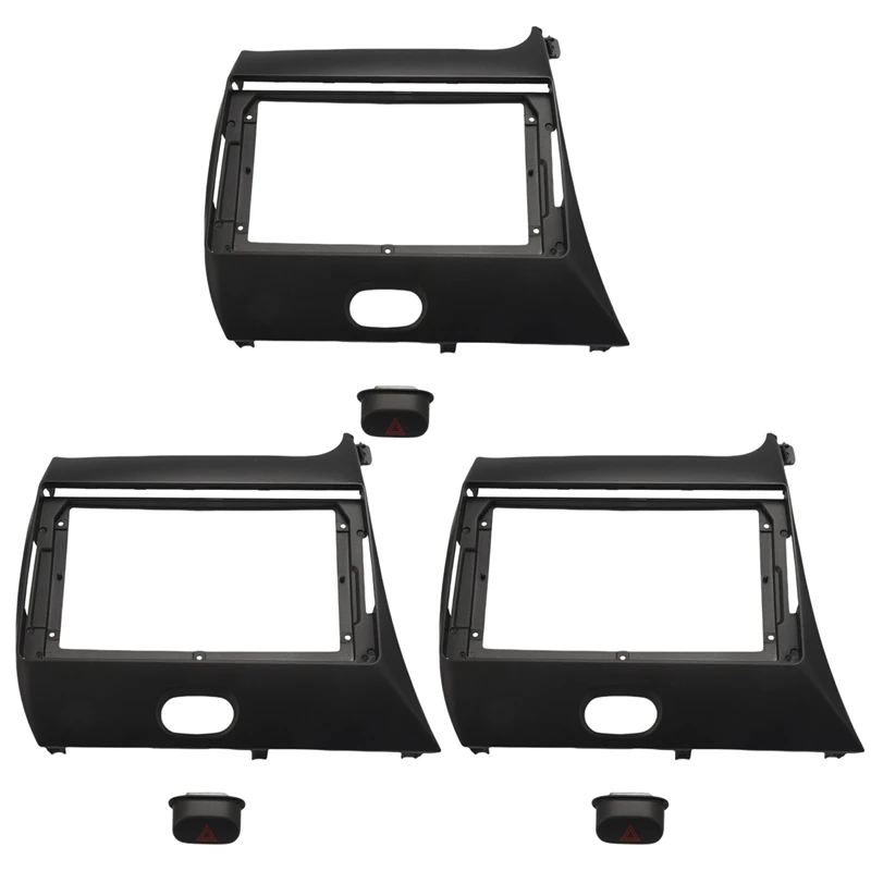 

3 шт. 9-дюймовый Автомобильный крепеж для приборной панели, двойной Din DVD рамка, комплект отделки, панель Fascia ДЛЯ KIA K3 2012-2019 Fit левый привод