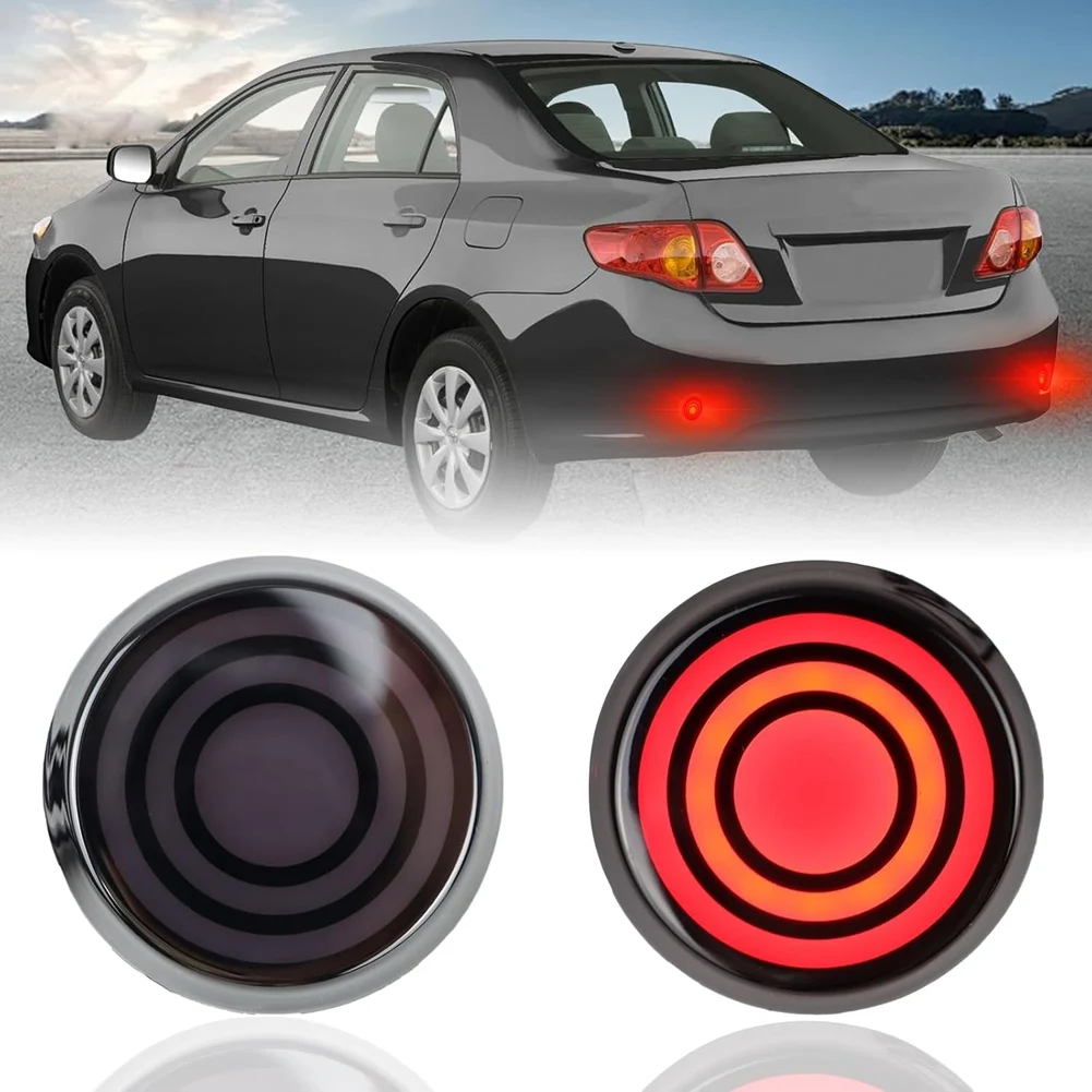 Фото Светодиодные задние бамперные отражатели, стоп-сигналы для Toyota Scion IQ, Sienna, Corolla, задние противотуманные фонари, аксессуары для задних фонарей - N25R №2