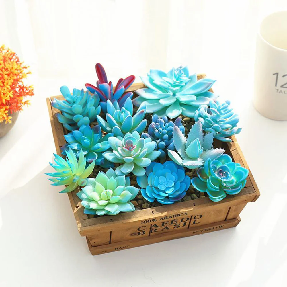 

Artificial Succulents Green Plants Home Garden Decoration DIY Plants Desktop Fake Flowers Pot Plant Decor