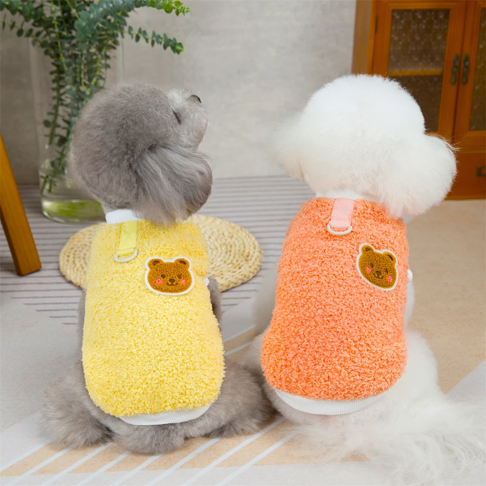 Милая одежда для собак зимний жилет маленьких и средних кошек теплый свитер