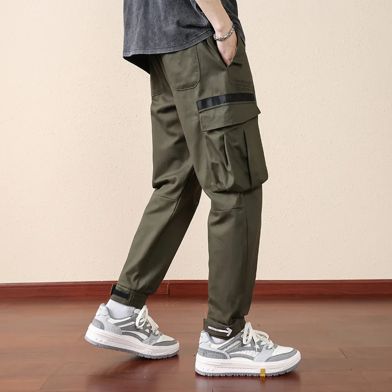 Men's Wear Summer Sweatpants For Men Malbon Golf Thin Solid Color Streetwear Loose Bib Overall Straight Pants Work Clothes