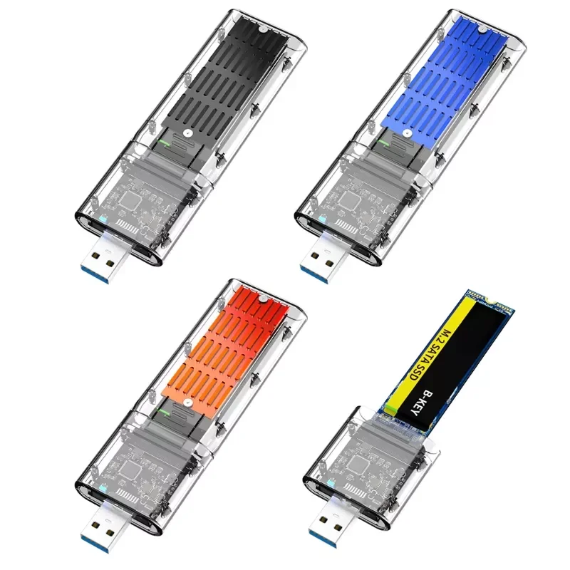 

M2 SSD Case M.2 to USB 3.0 Gen 1 5Gbps Hard Disk Enclosure SATA PCIE SSD Adapter