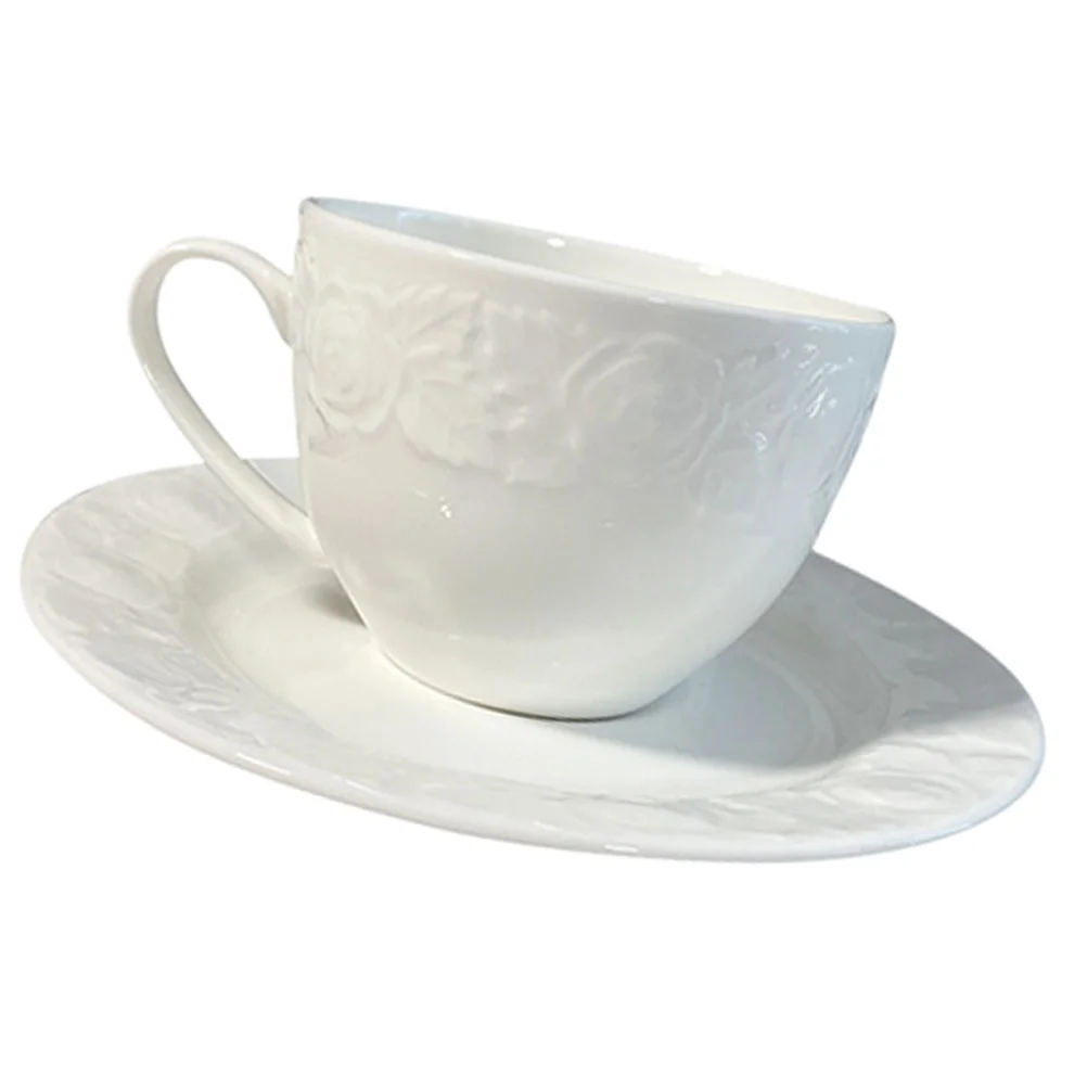 

Cup Tea Cups Mug Ceramic Coffee Set Espresso Waterdrinking Mugs Latte Porcelain Saucer British Saucerswhite Gift Festival