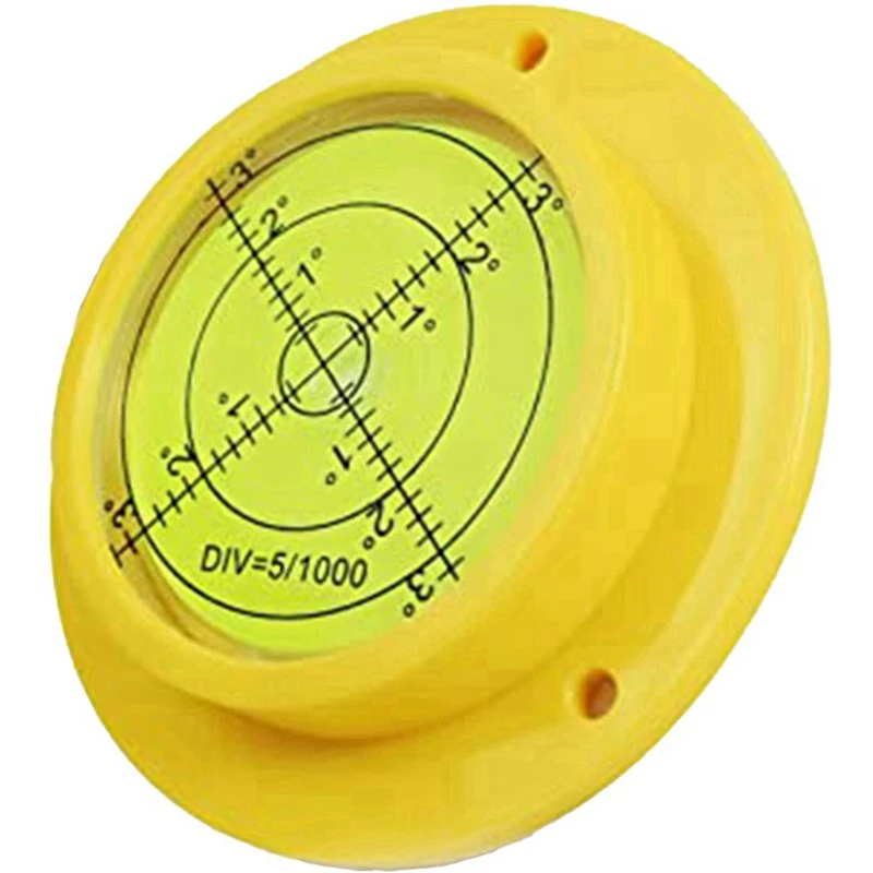 

Round Bubble Level, 90X17mm High Precision Circular Spirit Level With 3 Mounting Holes, Measuring Instrument Tool