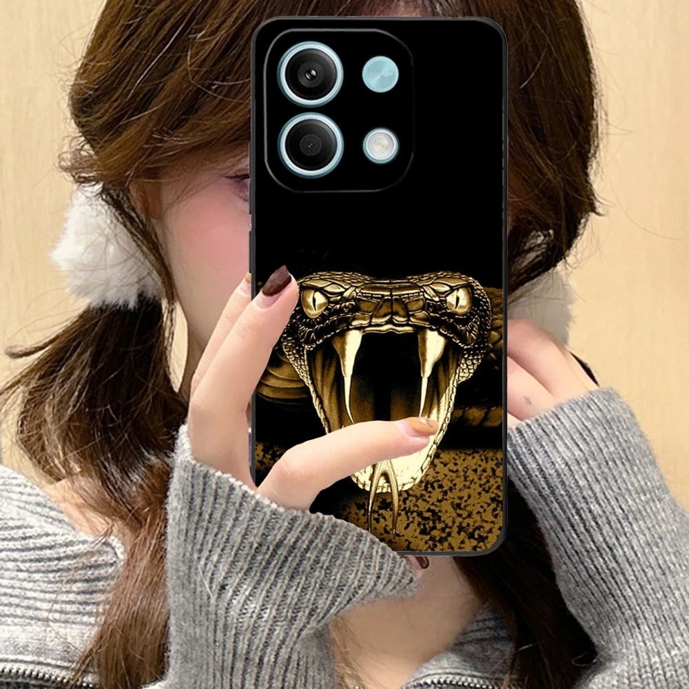 Модный чехол со змеиным крутым мобильным телефоном для Xiaomi Redmi Note 13 12 11 10 9 8 7 6 S A Pro