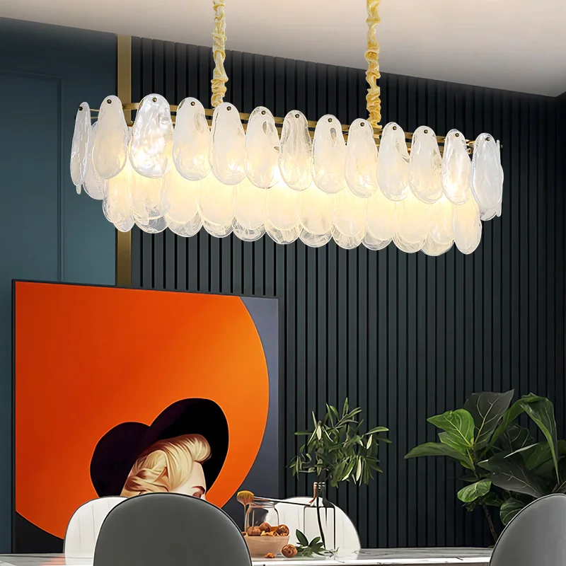 

YUNYI Nordic Modern Luxury Decoration Wrought Iron Hotel Home Living Room Dining Room Glass Ceiling Ceiling LED Chandelier