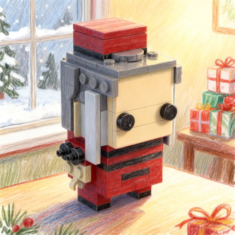 Фото Набор строительных блоков MOC Brickheadz Minty Julien Bam, 112 деталей, модель для сборки, рождественский подарок, идея для творчества, развивающая игрушка №1