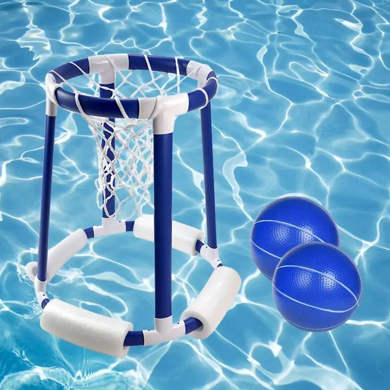 

Floating Basketball Hoop For Pool Outdoor Water Competitive Water Basketball Game Set For Kids Fun Floating Pool Toys With 2