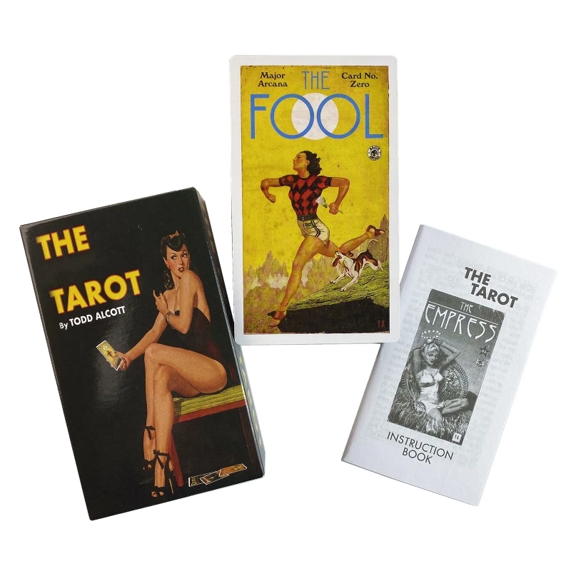 

12*7CM Big Size The Girl Tarot Cards Old Style Poster By Todd Alcot English Version With Guidebook for Beginners Deck Board Game