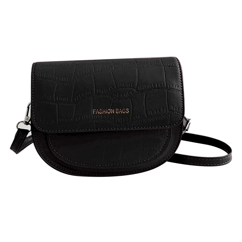 

PU Leather Saddle Bag Vintage Shoulder Bags Crossbody Bag New for Women Girls Outdoor Traveling Key Mobile Phone Pouch