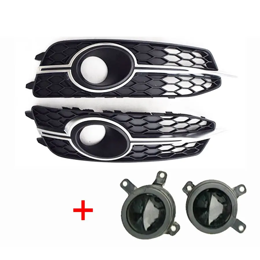 

2 PCS Suitable for Audi S6 fog lamp frame A6L C7 refitting S6 fog lamp cover A6L 12-15 upgrade S6 fog light net