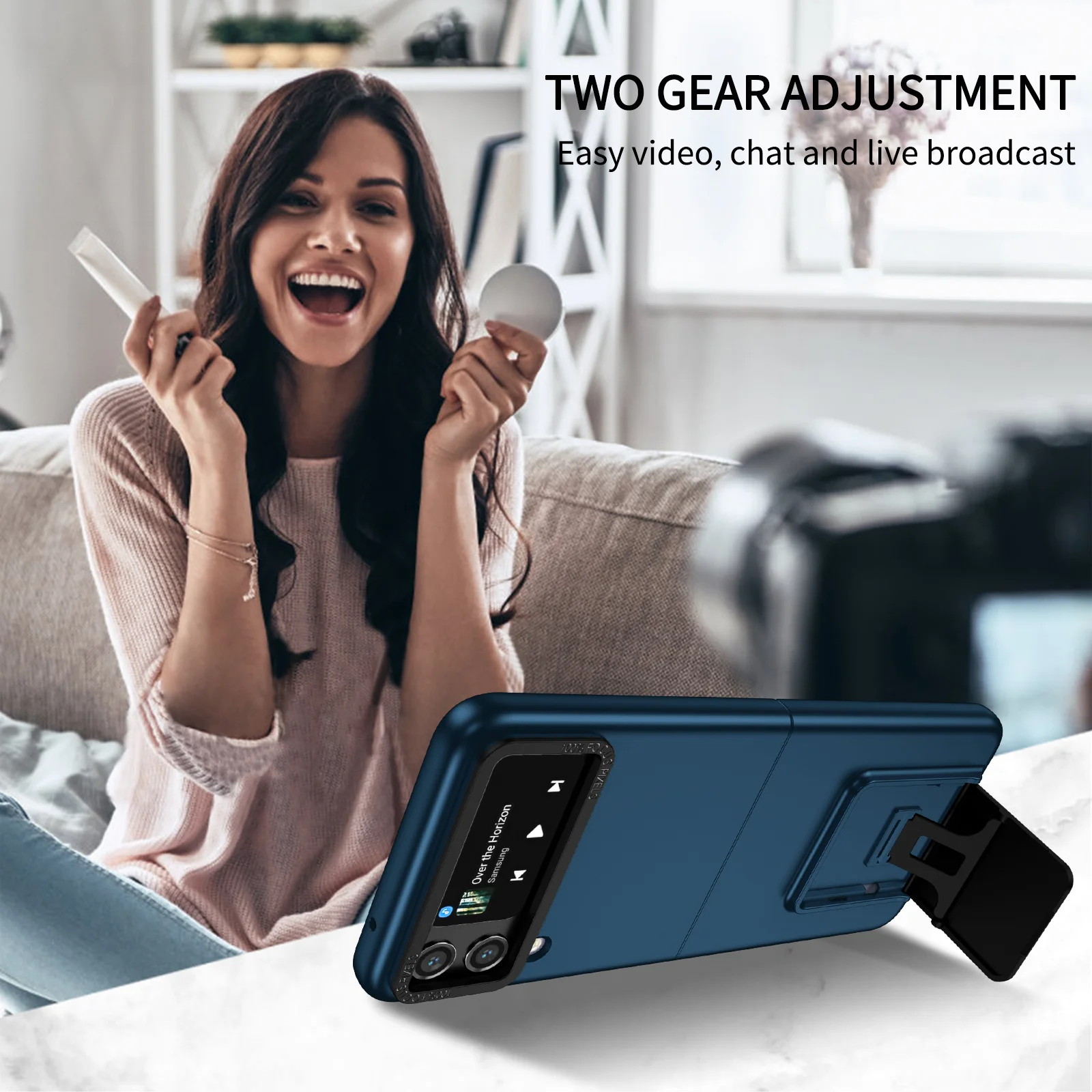 Чехол-подставка из поликарбоната с защитой от падения для Samsung Galaxy Z Flip3 Flip4 Flip 4 3 5G