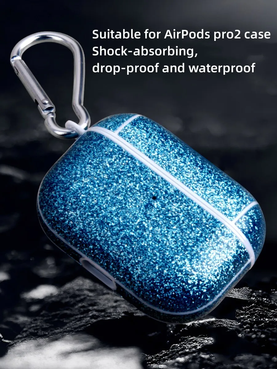 

For AirPods pro 2 bluetooth headset protective case drop-proof anti-shock PC flash powder AirPods 3 generation protective case