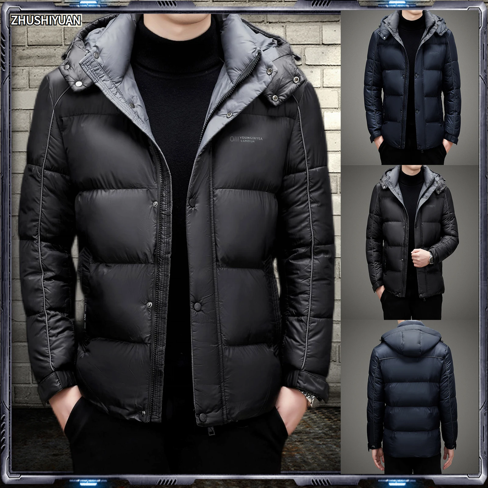 2022 Winter Jacket Men Parkas Fashion Hooded Thicken Warm Coat Men Clothing Jackets Ceketler Doudoune Homme Jaquetas Ropa Hombre