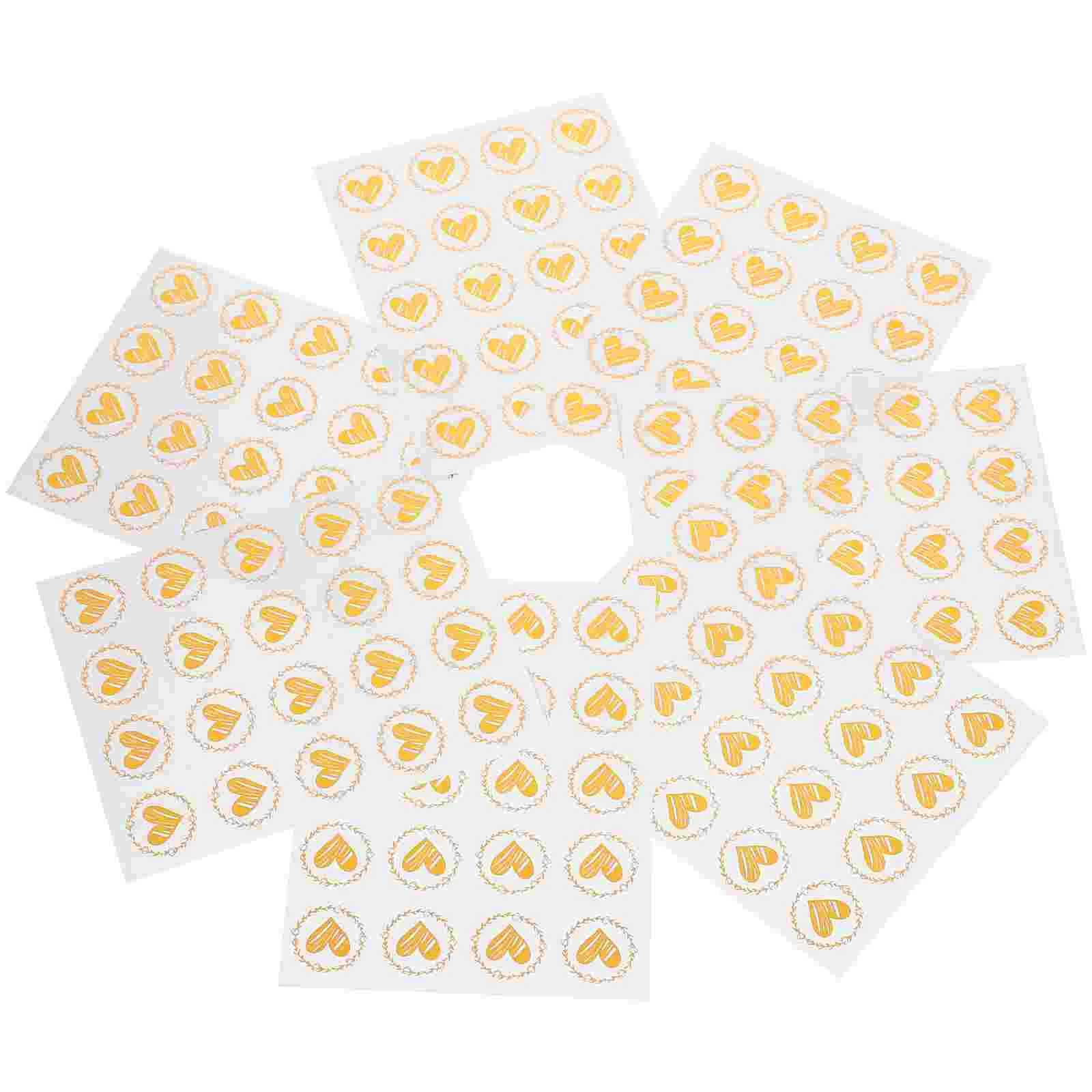 

25 Sheets An Fittings Heart Envelope Sticker Sealing Invitation Card Label Stickers Packaging Decorative