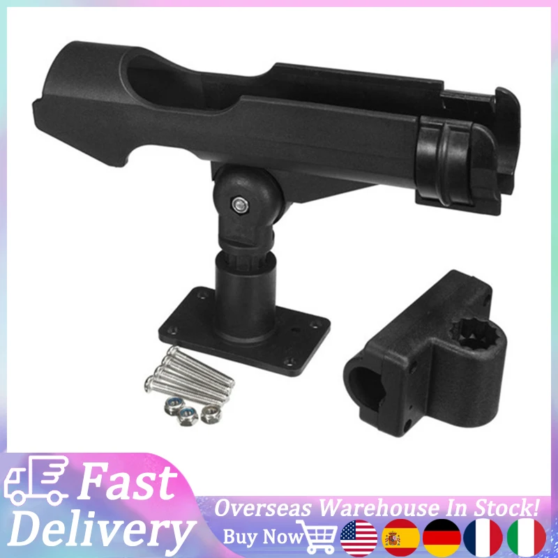 

Plastic Fishing Rod Holder Adjustable Fishing Pole Holder with Clamp Folding Rod Racks Holder for Boat Kayak