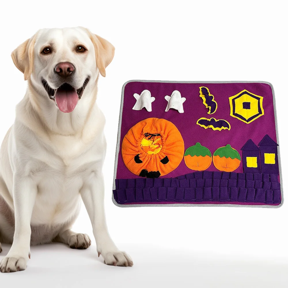 

Halloween Snuffle Mat for Dogs Large Size 60x50cm Toy Enrichment Activity Mat for Boredom Stimulation Play Mat for Dog Puppy