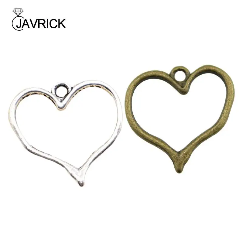 

10/20 PCS Metal Jewelry Making Set Heart Shaped DIY Components Heart Pendants