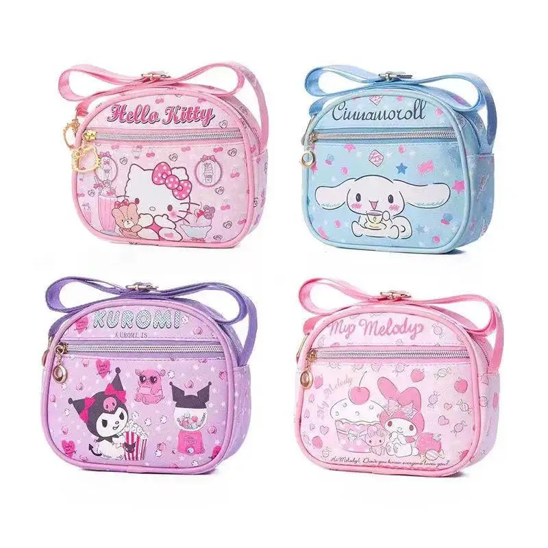 

Cartoon Cute Kawaii Sanrioed Cinnamoroll My Melody Hellokitty New Pattern Childrens Mini One Shoulder Change Storage Bag
